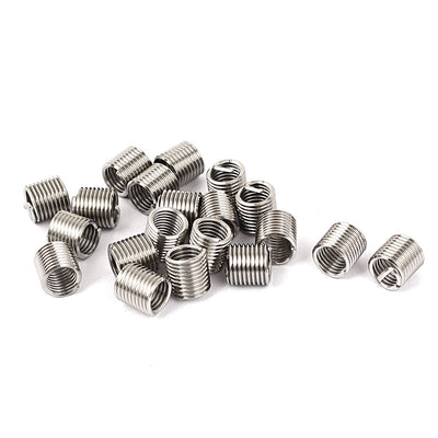 Harfington M6 x 1mm x 2D 304 Stainless Steel  Wire Thread Inserts 20pcs