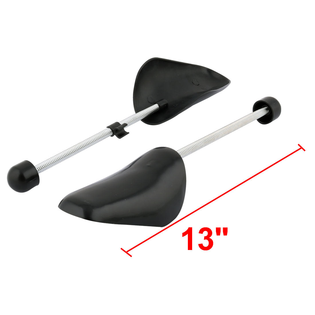 Harfington 13" Long Flexible Spring Shoes Stretcher Expander Shaper Black Silver Tone Pair
