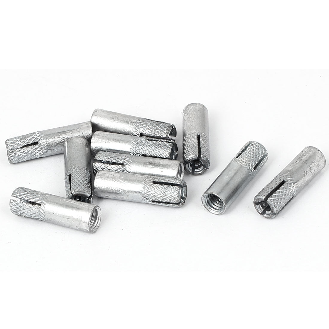 Harfington 25mm Long  Metal M6 Threaded  Expansion Bolt Sleeve Anchors Tool 10pcs