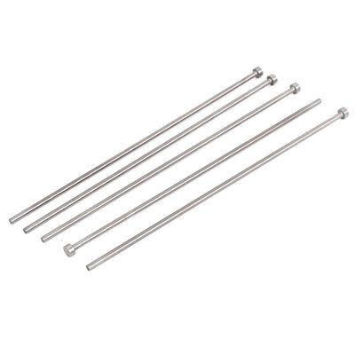 Harfington 2mmx100mm Mechanical Maintenance Straight Ejector Pins Silver Gray 5pcs