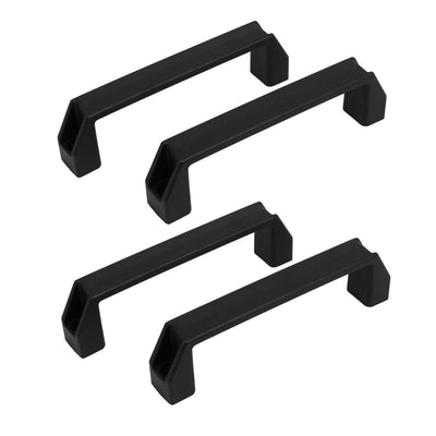 Harfington 198mm x 28mm x 50mm Plastic Arch Style Bow Pull Handle Grip Puller Black 4pcs