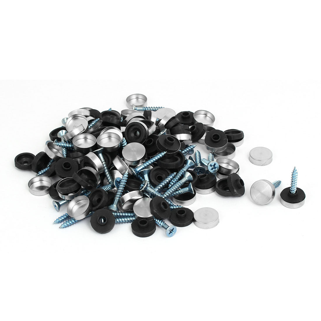 Harfington Glass Table 304 Stainless Steel Mirror Screws Cap Cover Nails 14mm Dia 40PCS