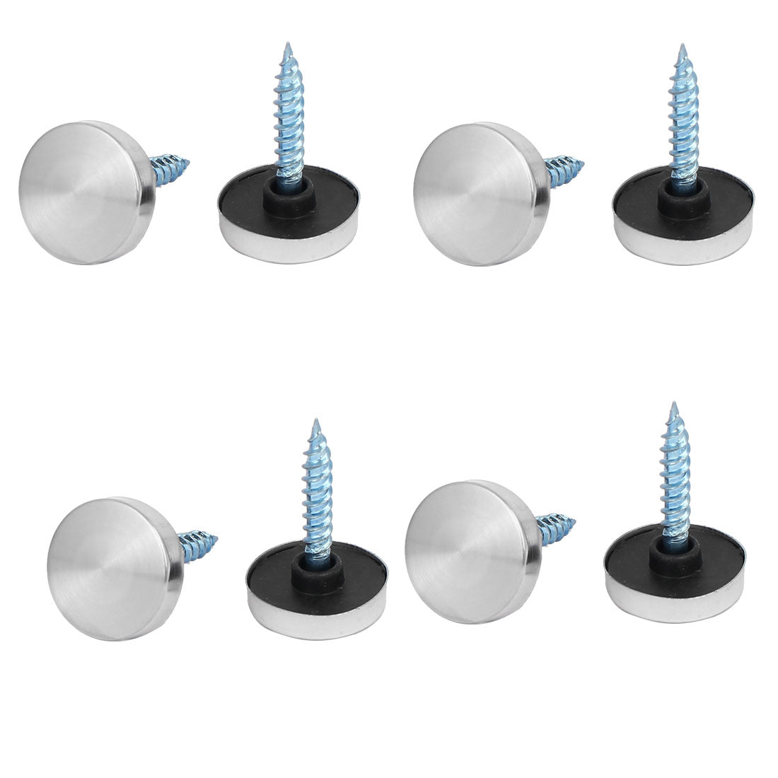 Harfington 16mm Dia 304 Stainless Steel Round Cap Nails Decorative Mirror Screws 8PCS