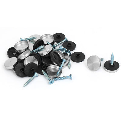 Harfington Glass Table 304 Stainless Steel Mirror Screws Cap Cover Nails 18mm Dia 20PCS
