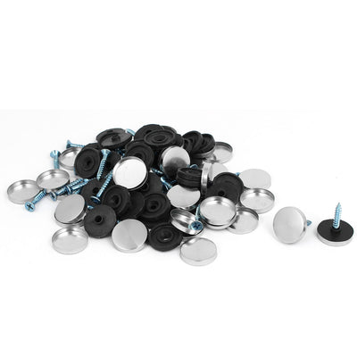 Harfington 20mm Dia 304 Stainless Steel Cap Cover Nails Decorative Mirror Screws 80PCS