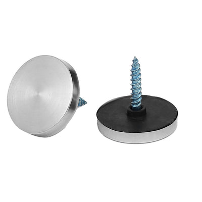 Harfington Glass Table 304 Stainless Steel Mirror Screws Cap Cover Nails 25mm Dia 8PCS