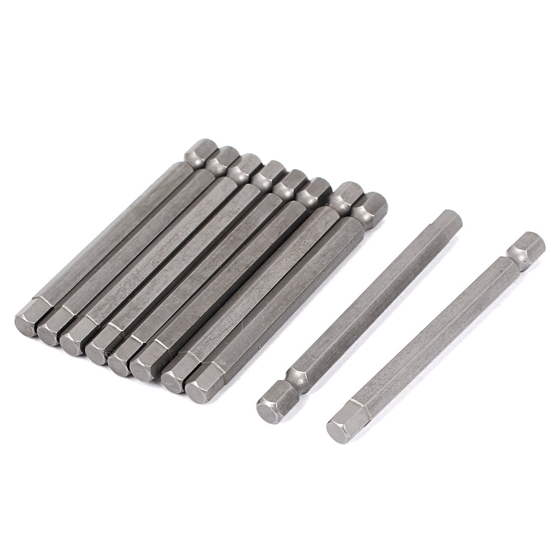 Harfington 1/4 Inch Shank 75mm Long H6.0 Magnetic Hex Hexagon Screwdriver Bits 10pcs