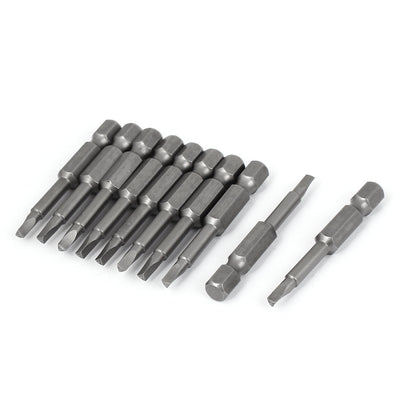 Harfington 10pcs 2.5mm Triangle Head Magnetic S2 Steel Screwdriver Bits 1/4 Inch Hex Shank 50mm