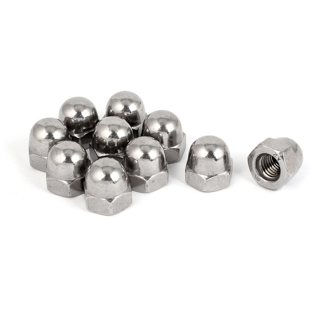 Harfington M10 Thread Dia Dome Head 316 Stainless Steel Cap Acorn Hex Nuts 10pcs