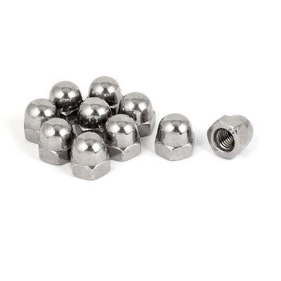 Harfington M10 Thread Dia Dome Head 316 Stainless Steel Cap Acorn Hex Nuts 10pcs