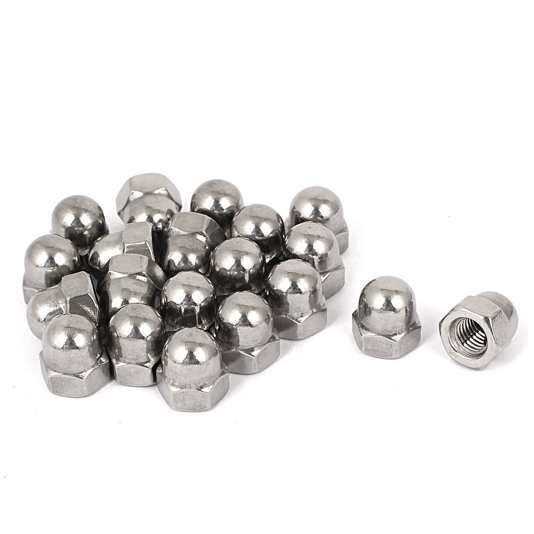 Harfington M8 Thread Dia Dome Head 316 Stainless Steel Cap Acorn Hex Nuts 20pcs