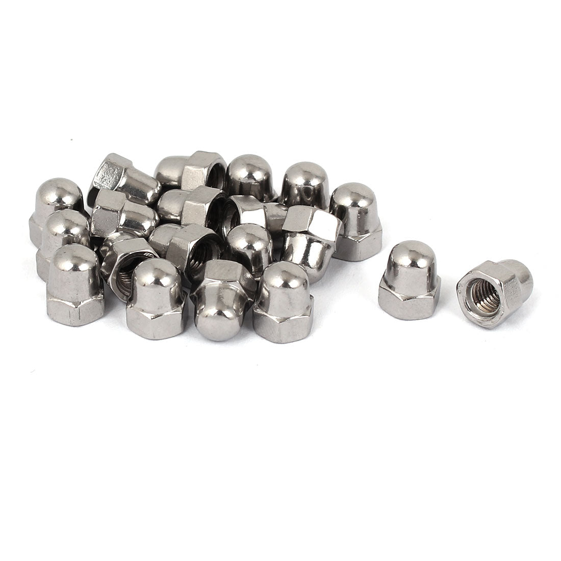 Harfington M5 Thread Dia Dome Head 304 Stainless Steel Cap Acorn Hex Nuts 20pcs