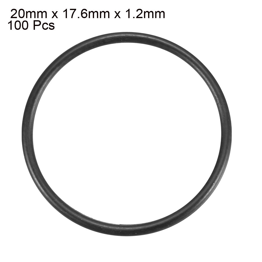 Harfington Nitrile Rubber O-Rings Metric Buna-N Sealing Gasket 100Pcs
