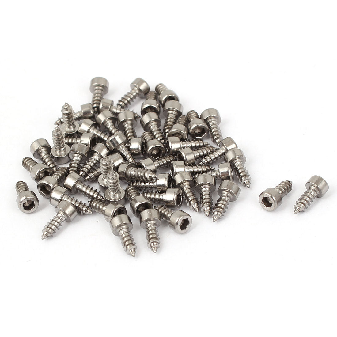 Harfington M3x8mm Stainless Steel Hex Drive Head Cap Self Tapping Drilling Screws 50pcs