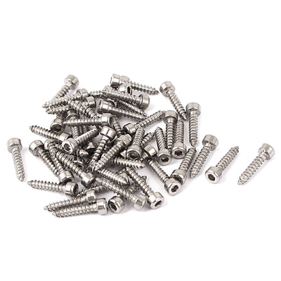 Harfington M2x10mm Stainless Steel Hex Drive Head Cap Self Tapping Drilling Screws 50pcs