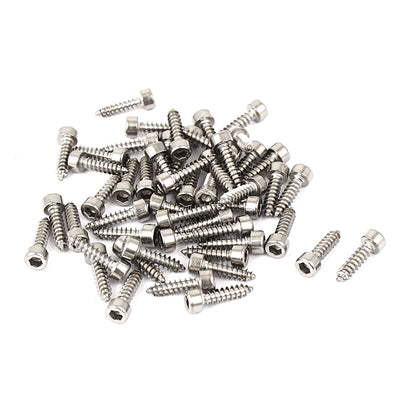Harfington M3x12mm Stainless Steel Hex Drive Head Cap Self Tapping Drilling Screws 50pcs