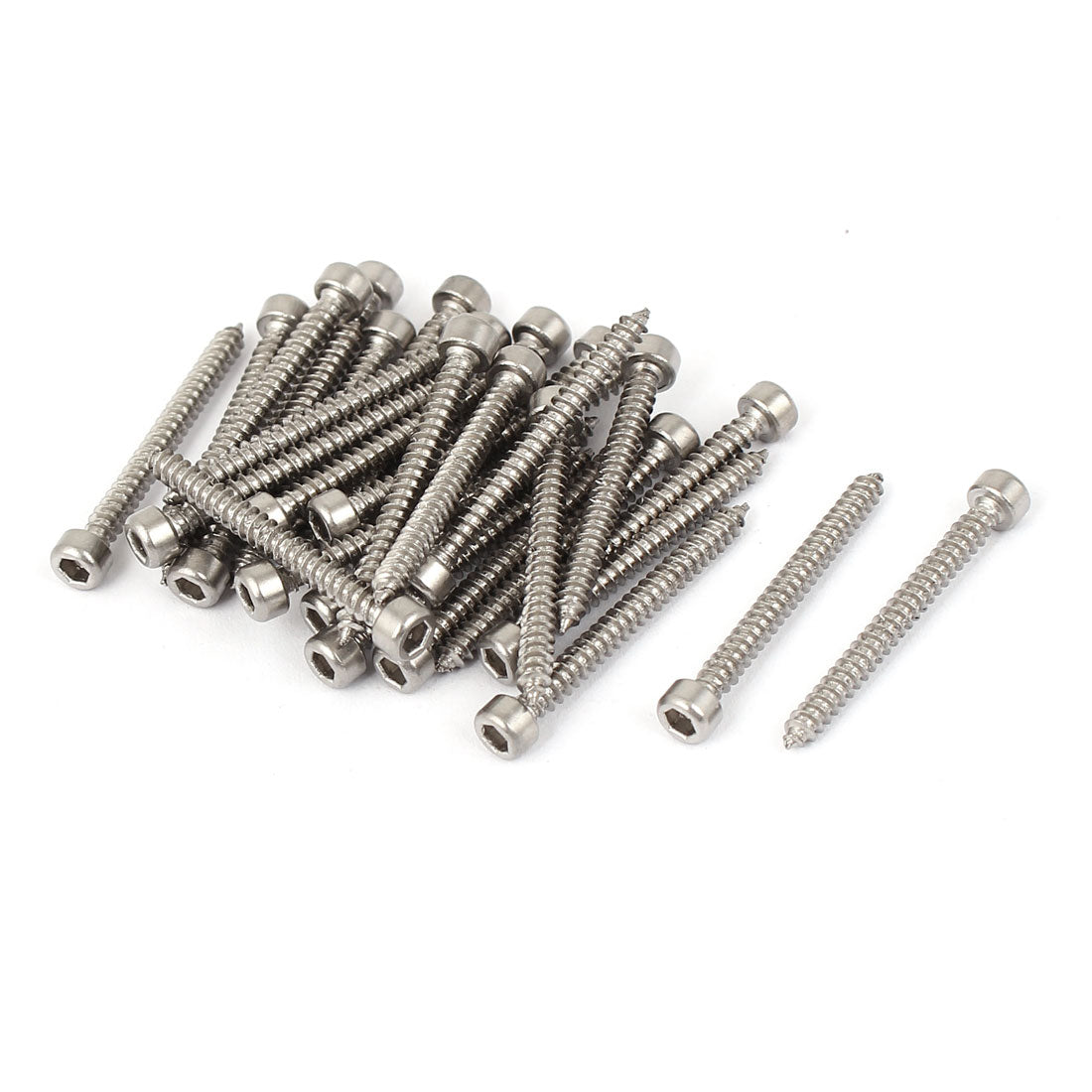 Harfington M3x30mm Hex Drive Head Cap Self Tapping Drilling Screws Fastener 30pcs