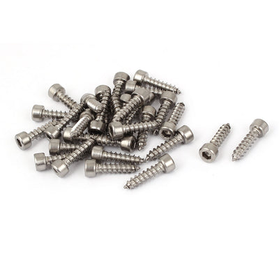 Harfington 30pcs M5x20mm Stainless Steel Hex Socket Cap Head Self Tapping Screws