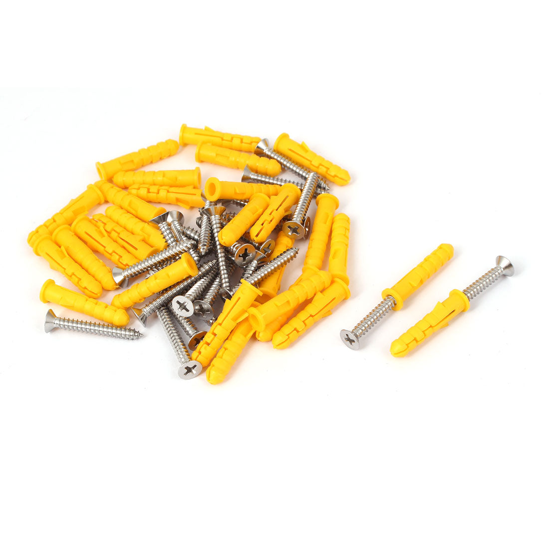 Harfington Manufacturer 6x30mm Plastic Expansion Anchor Wall 25pcs w Screws