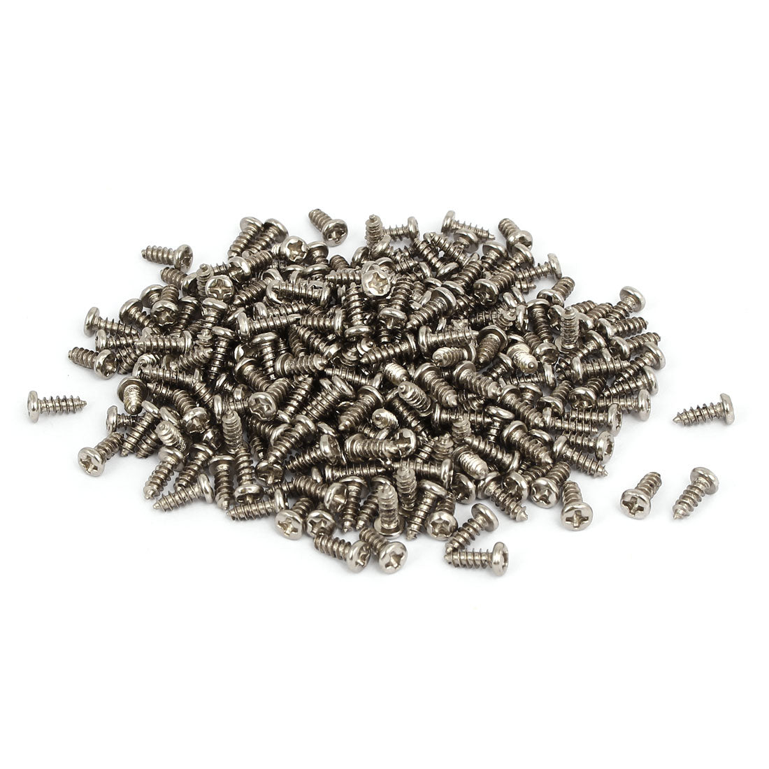 Harfington 3mm x 8mm Phillips Drive Fully Thread Self Tapping Pan Head Screws 200PCS