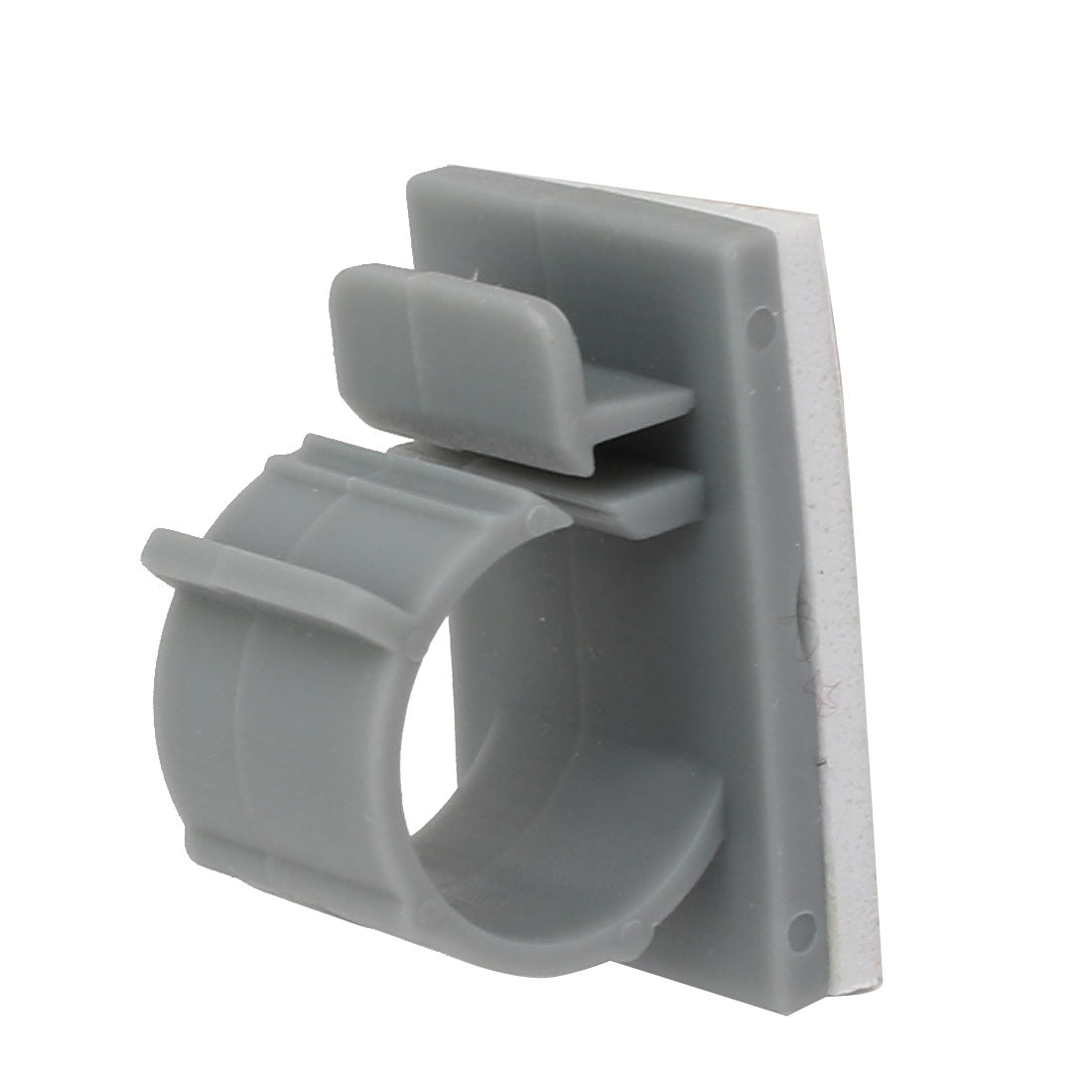 Harfington 14mm Plastic Paste Strap Wire Cable Fixer Saddle Clip Fastener Holder Gray 10pcs