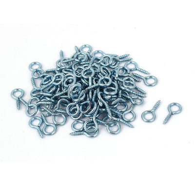 Harfington Garden Vine Wire 1.7mm Thread Dia Eyelet Screw Eye Hook 100pcs