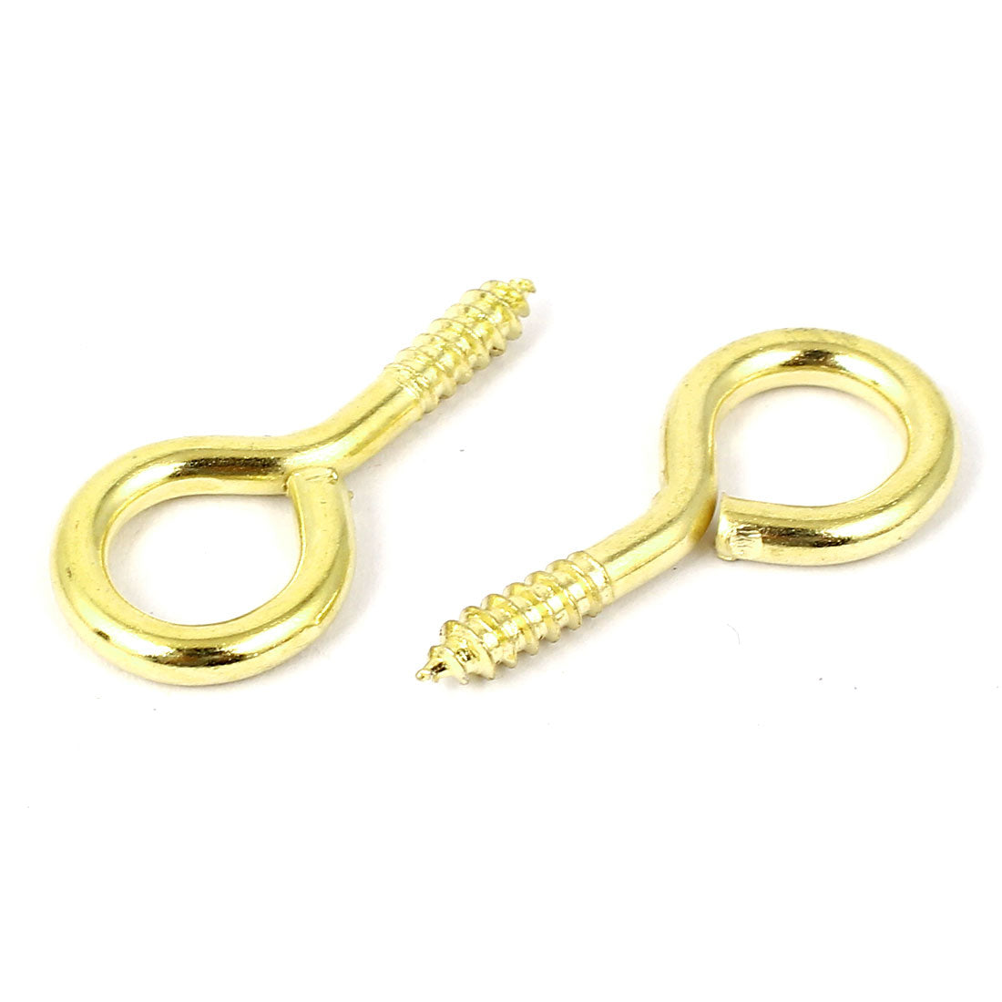 Harfington Jewelry Garden Vine Wire 3.9mm Thread Dia Eyelet Screw Eye Hook Gold Tone 20pcs