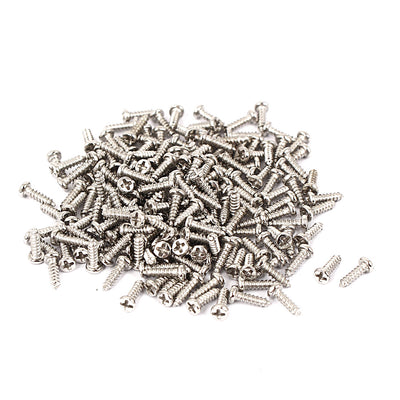 Harfington M1.4x5mm Thread Nickel Plated Phillips Round Head Self Tapping Screws 200pcs