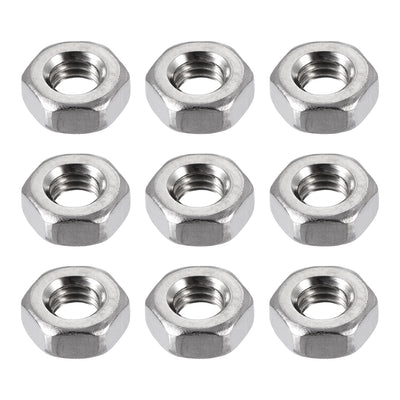 Harfington M3x5.5mmx2.5mm Female Thread Hexagonal Hex Nuts Fasteners Silver Tone 120pcs