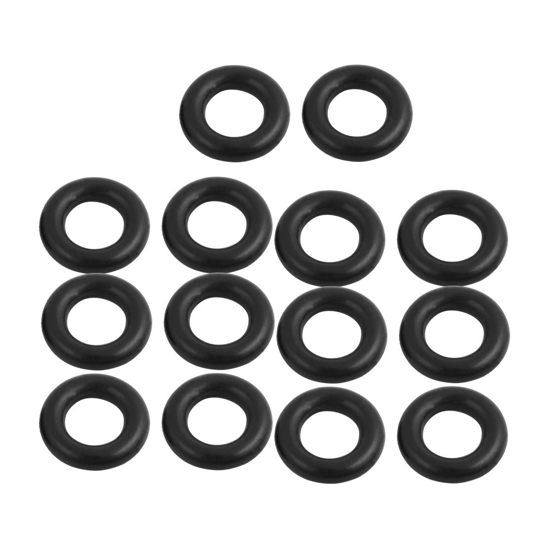 Harfington 14 Pcs 15mm x 8mm x 3.5mm Mechanical Black NBR O Rings Oil Seal Washers