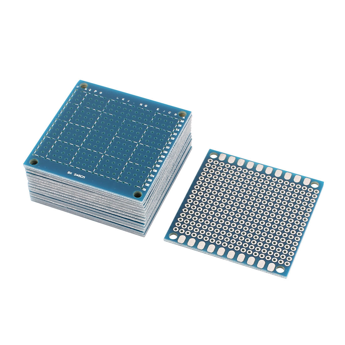 Harfington 15 Pcs 5 x 5cm Single-Side Prototype Board Universal Circuit Board Blue