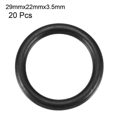 Harfington Nitrile Rubber O-Rings Metric Buna-N Sealing Gasket 20Pcs