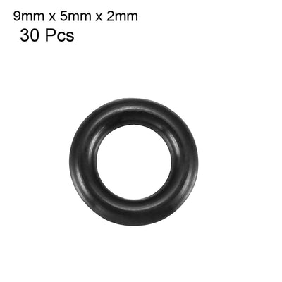 Harfington Nitrile Rubber O-Rings, Metric Nitrile Rubber Sealing Gasket Black Pack of 30