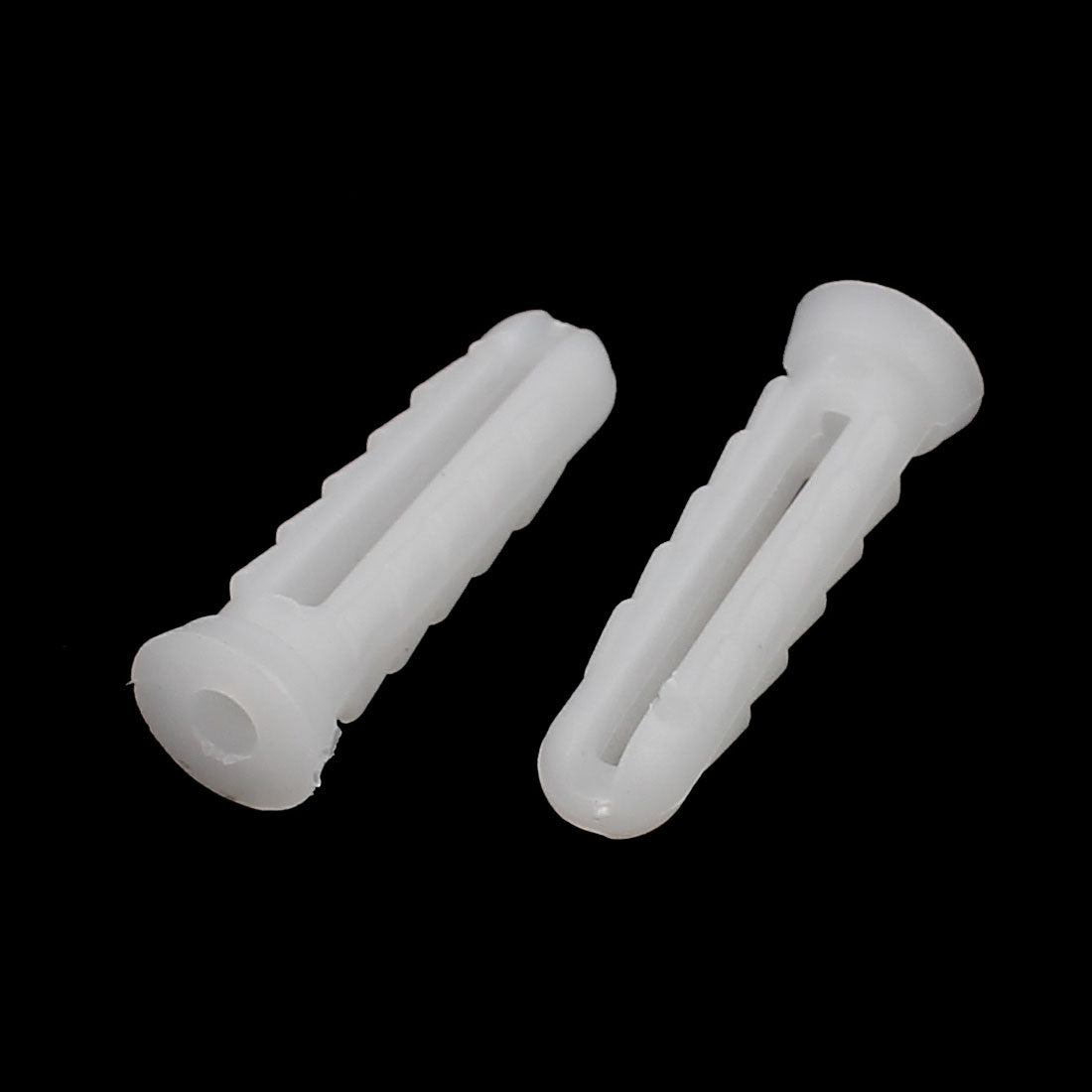 Harfington 6mm x 25mm Plastic Expansion Nail Plugs Wall Anchor Screw White 50pcs