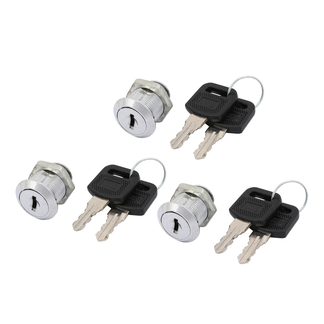 Harfington 18mm Thread Dia 30mm Height Drawer Door Tool Box Cylinder Cam Lock 3pcs