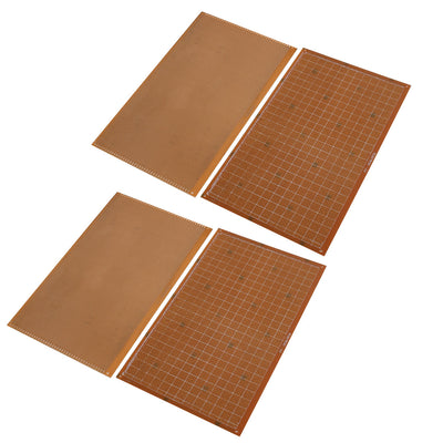 Harfington 18cm x 30cm Prototype Universal PCB Print Circuit Board Brass Tone 4 Pcs