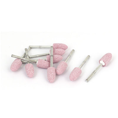 Harfington 16mmx8mm Cone Head Ceramic Mounted Point Grinding Bit 3mm Dia Shank 10pcs