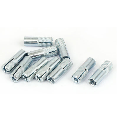 Harfington M8 x 30mm Female Threaded Expansion Bolt Sleeve Anchors Tool 10 Pcs