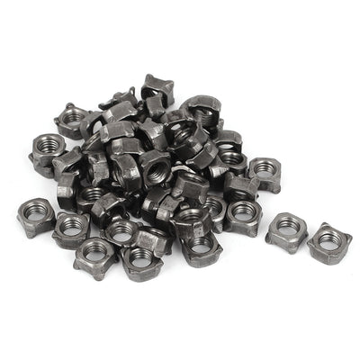 Harfington Weld Nuts,M8 Square UNC Metal Machine Screw Gray 50Pcs