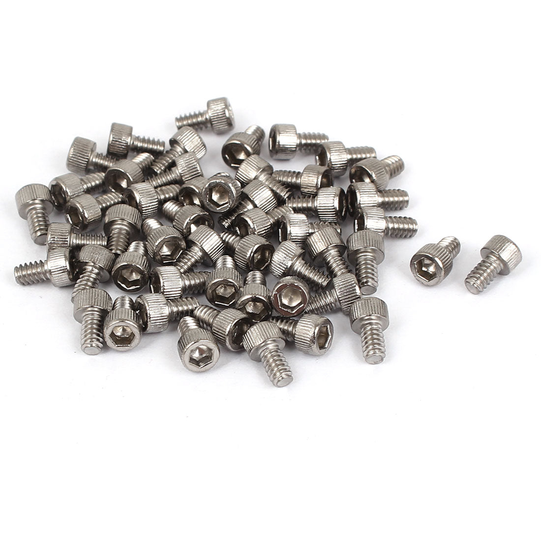 Harfington 7mm Long Stainless Steel Internal Hex Drive Socket Cap Screws M3 50pcs