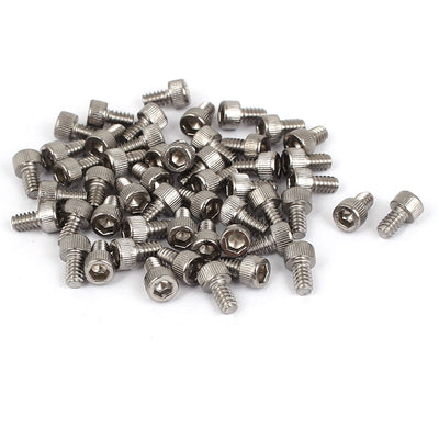 Harfington 7mm Long Stainless Steel Internal Hex Drive Socket Cap Screws M3 50pcs