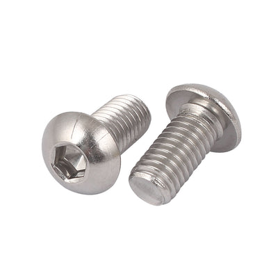 Harfington M8 x 16mm Stainless Steel Hex Socket Button Head Cap Machine Screws 16 Pcs