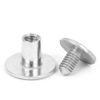 Harfington Albums Leather Scrapbook Binding Chicago Screw Post Binder 4mmx6mm 5pcs