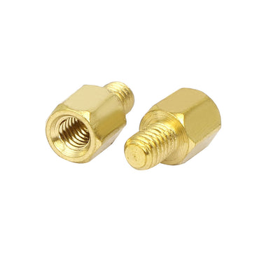 Harfington M3 x 5mm+4mm Male to Female Thread Brass Hex Pillars Standoff Spacers 100PCS
