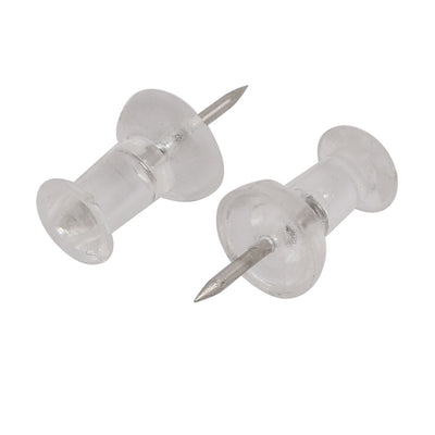 Harfington Office Plastic Head Metal Point Stationary Thumb Tack Push Pin Clips 50pcs