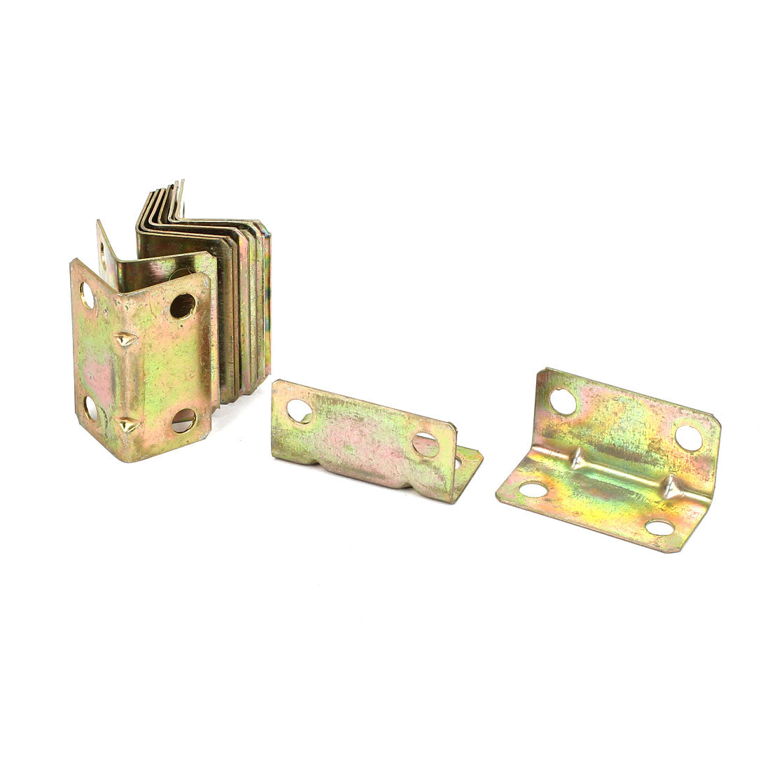 Harfington 16mmx16mmx31mm Metal Corner Brace Right Angle Bracket 0.5mm Thickness 10pcs