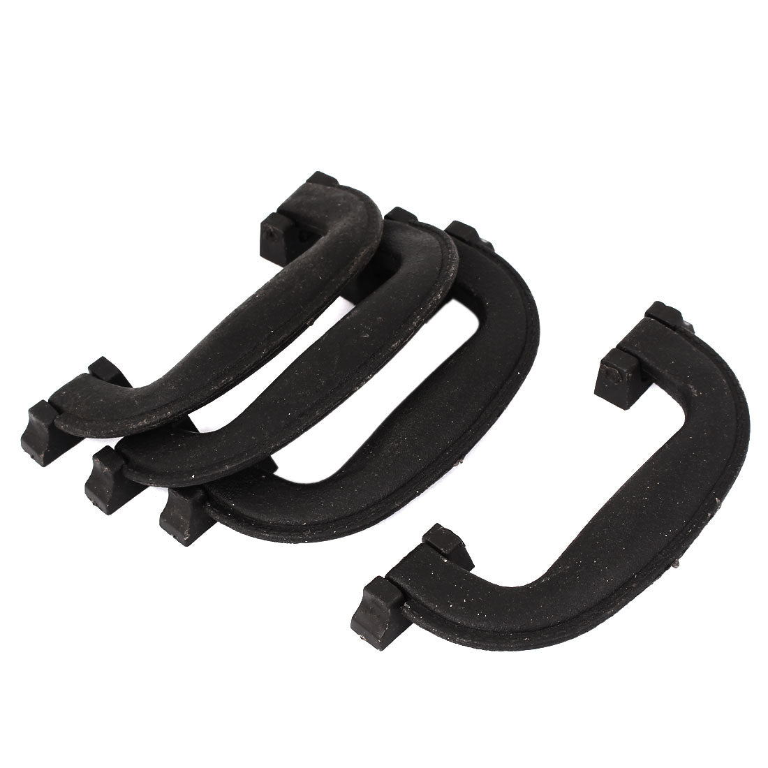 Harfington 140mm Long Plastic Luggage Part Suitcase Side Carrying Pull Handle Black 4pcs