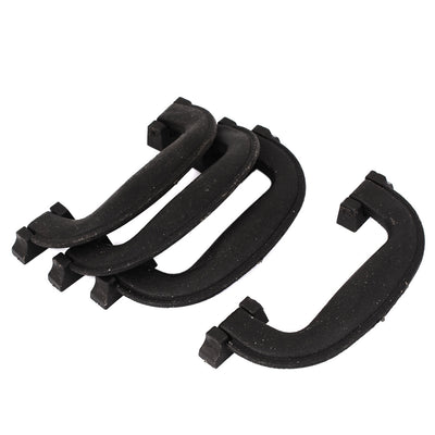 Harfington 140mm Long Plastic Luggage Part Suitcase Side Carrying Pull Handle Black 4pcs