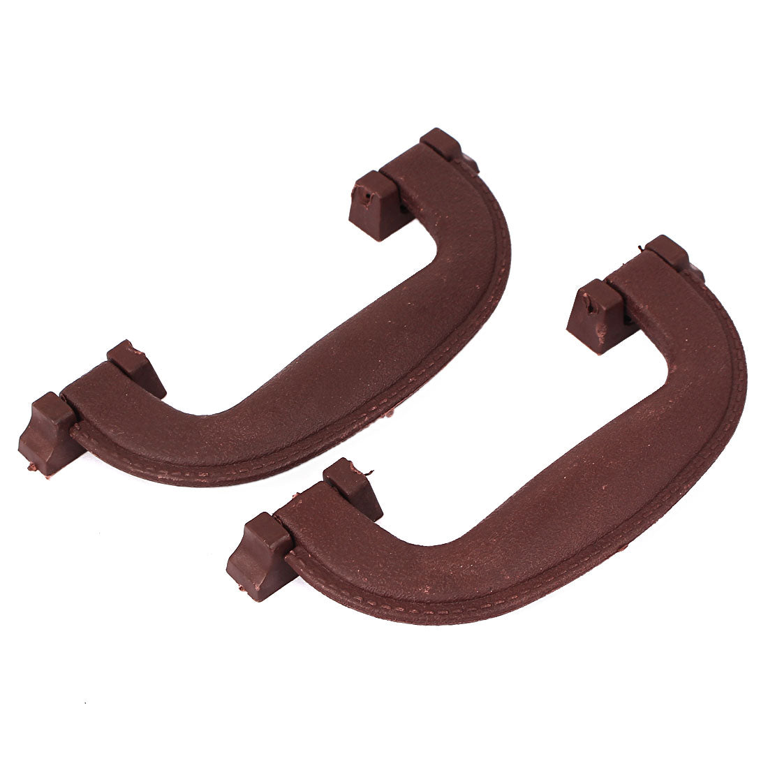 Harfington 145mm Long Plastic Luggage Part Suitcase Side Carrying Pull Handle Brown 2pcs