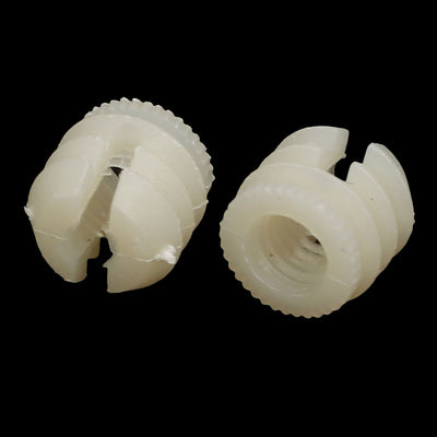 Harfington M5 Inner Diameter 10mm Length Plastic Furniture Embedded Expansion Bolt 10pcs